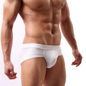 White Low Waist Breathable Briefs